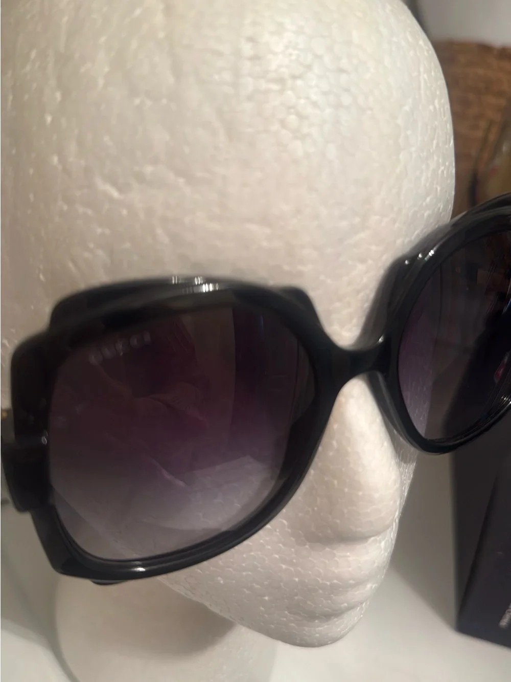 Gucci Oversized Square Sunglasses in Black with Gradient Lenses